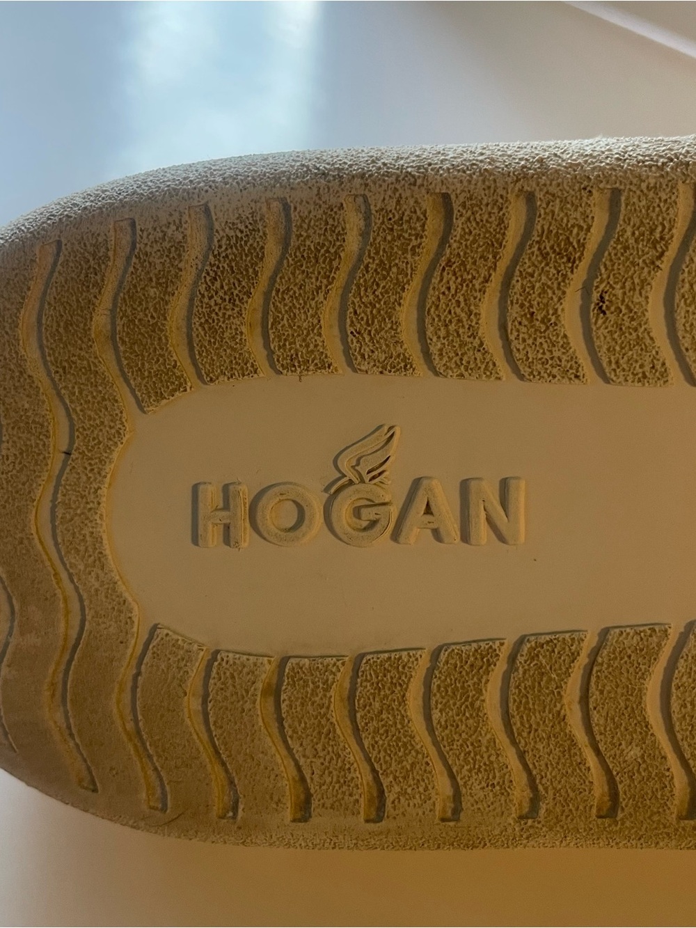 Hogan White Pebbled Leather Espadrille Platform Sneakers Men’s 6 / Women’s 7.5-8 - Picture 8 of 11